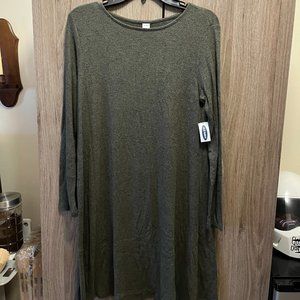 OLD NAVY, GREEN sweater dress, SUPER SOFT size SMALL